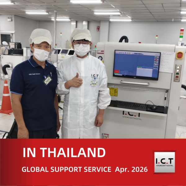 I.C.T Weltweiter technischer Support für die Installation von Laserbeschriftungsmaschinen in Thailand